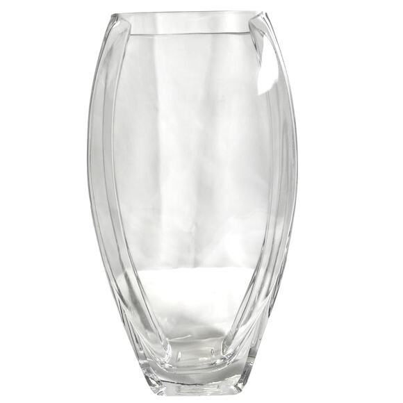 Unknown Other - Contemporary Abstract Heavy Clear Glass Pillow Vase-A Fresh Flower's Friend!